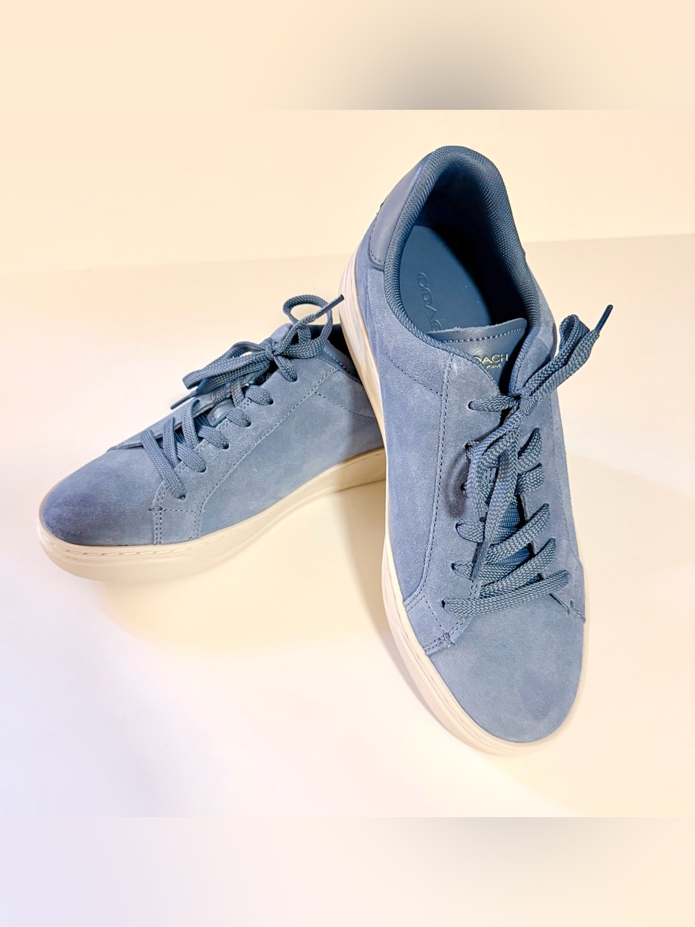 NWT COACH High Line Suede Women’s Sneakers in Lt Denim Sz 9.5